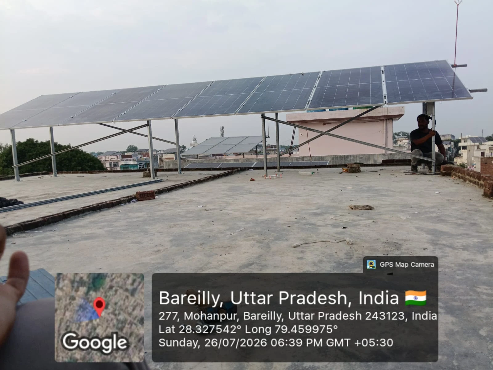 Solar rooftop installation in Bareilly